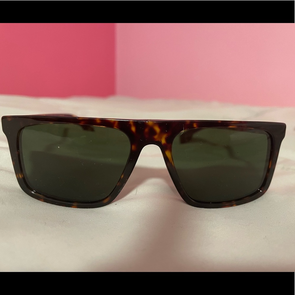 MEN’s Burberry BE4276 Sunglasses 376271-55 - Dark Havana Frame, Green Lenses